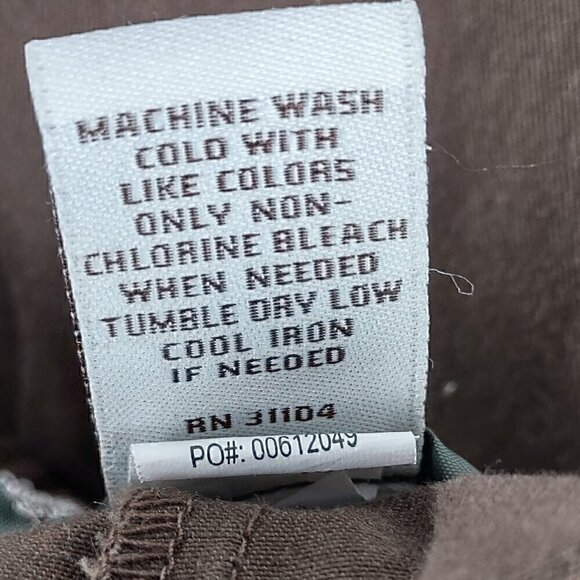 Kim Rogers Petite Cotton Brown One Button Back Elastic Waist Capri Pants Sz 10P - Picture 11 of 11